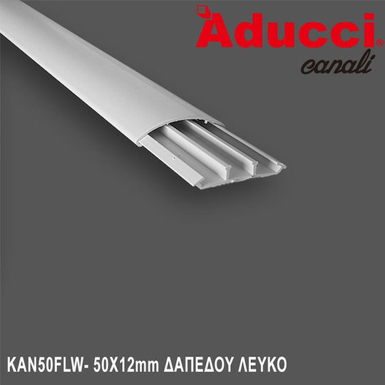 Κανάλι Καλωδίων 50x12mm Δαπέδου Γκρι Lucas-kan50flw