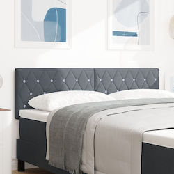 vidaXL Fabric Bed Headboard Dark Gray 80x88cm
