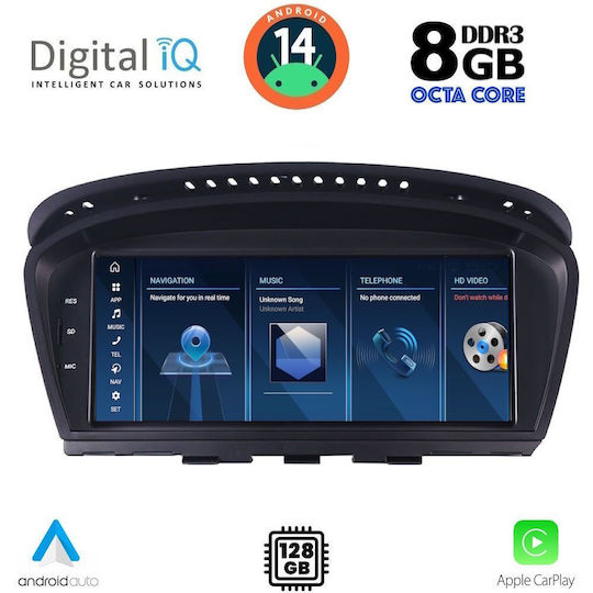 Digital IQ Ηχοσύστημα Αυτοκινήτου για BMW E60 2008-2011 (Bluetooth/USB/WiFi/GPS/Apple-Carplay/Android-Auto) με Οθόνη Αφής 8.8"