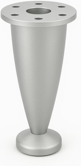 Picior de Mobilier din Plastic cu Reglaj Potrivit pentru Masă / Măsuță / Canapea 4x4x12cm Nichel Mat