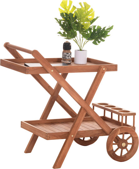Garten- und Terrassentisch Einkaufswagen Alfred 86x56x80 Natürlich