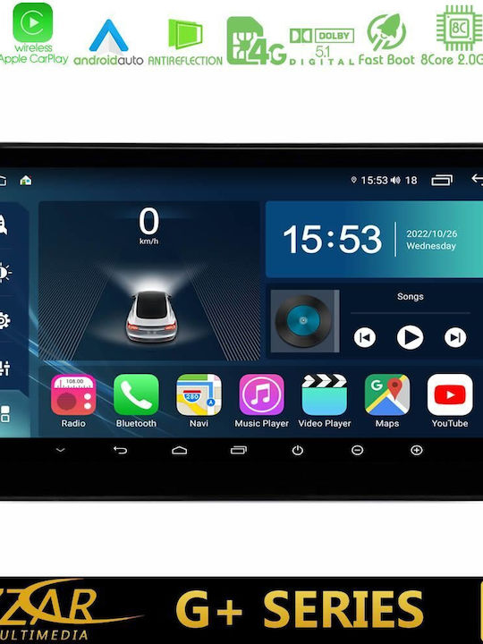 Bizzar Sistem Audio Auto pentru Alfa Romeo Giulietta 2014-2020 (Bluetooth/USB/WiFi/GPS/Apple-Carplay/Android-Auto) cu Ecran Tactil 9"