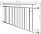 French Balcony Terrace Railing Stainless Steel 90 x 225 cm