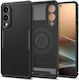 Spigen Core Armor (MagFit) Umschlag Rückseite Silikon 0.3mm Schwarz (Galaxy S25 Edge)