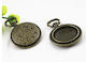 Μενταγιόν Μεταλλικά Antique Bronze Round 20mm 2 Τεμ