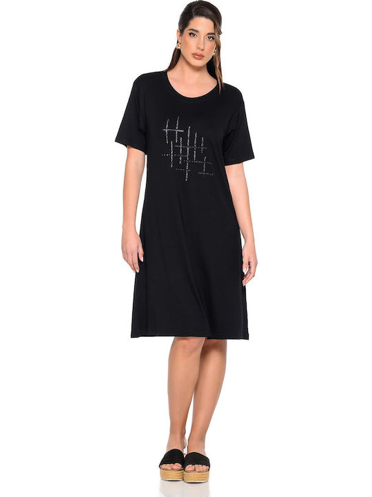 Clio Lingerie Summer Midi Dress Black