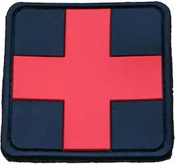Large Black Red 3D Velcro Pharmacy Patch