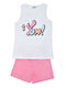 Kinder-Set mit Shorts Sommer 2Stück White