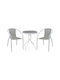 Dining Set for Small Outdoor Spaces Baleno 3 Pieces White E240.8W