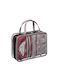 Nomade Kulturbeutel-Set 4-teilig Polyester Burgund & Beige 27x20cm