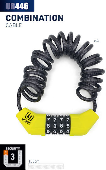 Urban Bicycle Helmet Cable Lock 150cm Ur446