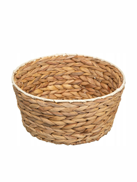 PanOikos Καλάθι Αποθήκευσης Ψάθινο Μπεζ 26.5x13cm