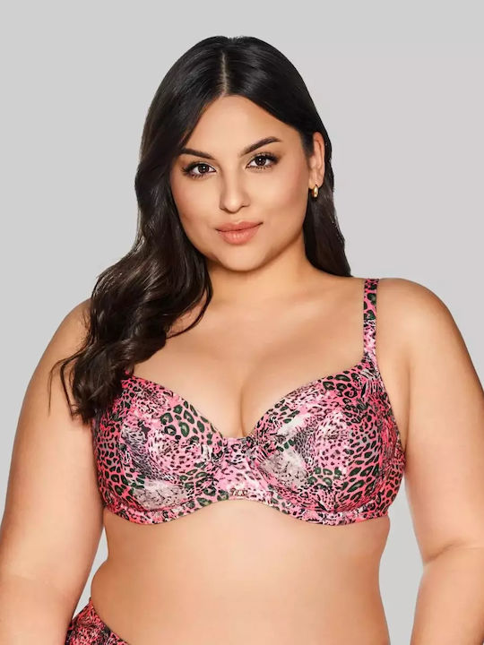 Bikinioberteile Tierdruck Rosa
