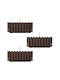 Set 3 Ghivece Decorative Suport Metalic Sistem de Irigare Maro 38x18x16.2 Cm Boardee Fencycase W