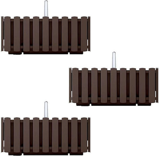 Set 3 Ghivece Decorative Suport Metalic Sistem de Irigare Maro 38x18x16.2 Cm Boardee Fencycase W Set 3 Ghivece Decorative Suport Metalic Sistem de Irigare Maro 38x18x16.2 Cm Boardee Fencycase W