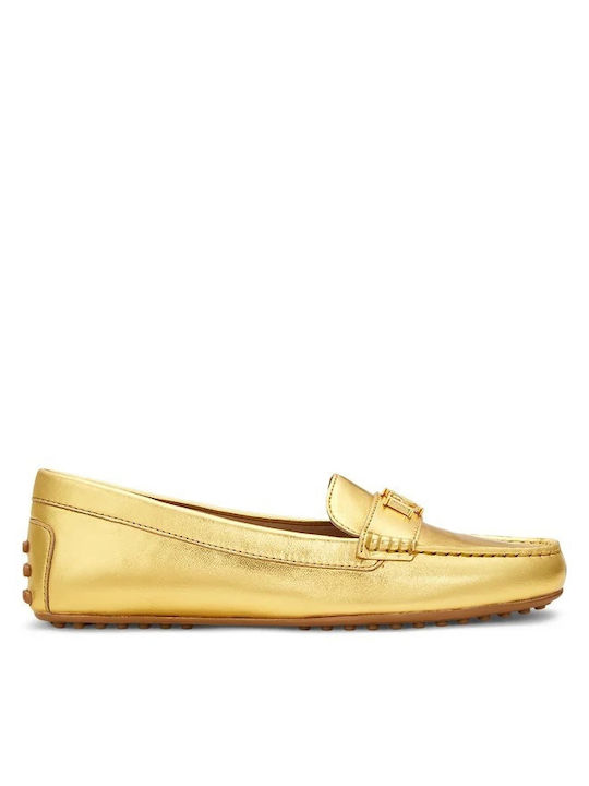 Damen Mokassins in Gold Farbe