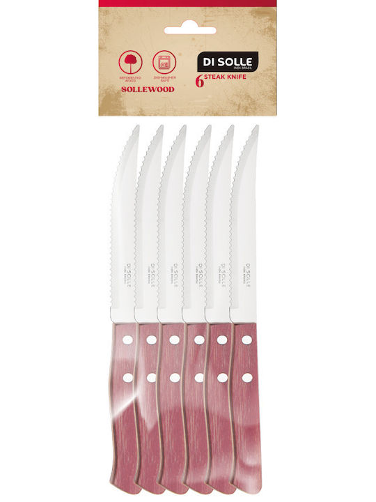GTSA Sollewood Di Solle Food Knives Made of Stainless Steel 20.8cm 6 Pieces