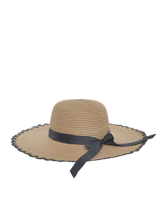 Ble Resort Collection Γυναικείο Ψάθινο Καπέλο Καφέ