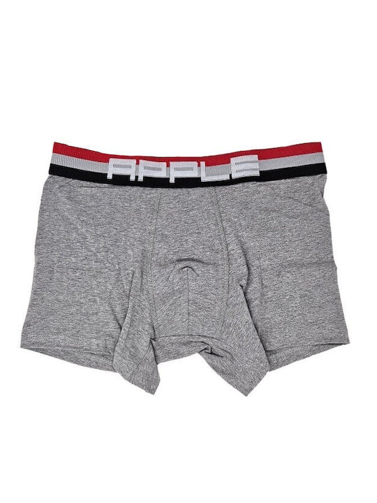 Apple Boxer Men's Boxer Grey Melange, Red