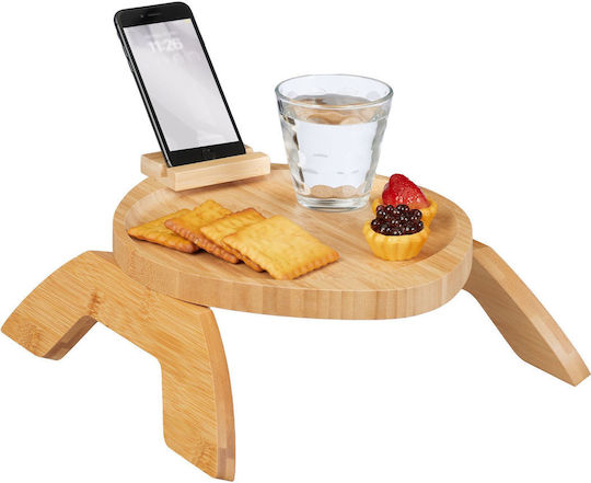 Relaxdays Бамбуков Поднос за сервиране в Кафяв Цвят 12x30x30см 10045698 1бр