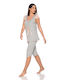 Clio Lingerie Set Pijamale pentru Femei Gri