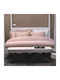 Valeron Set Husă de Pilotă Bumbac Dublă cu 5 Fețe de Pernă & 1 Cearsaf 200x220 Pastel Pink