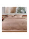 Valeron Set Huse Pentru Pilote 200x220cm Dublu Cu 5 Fețe De Pernă & 1 Cearșaf Beige