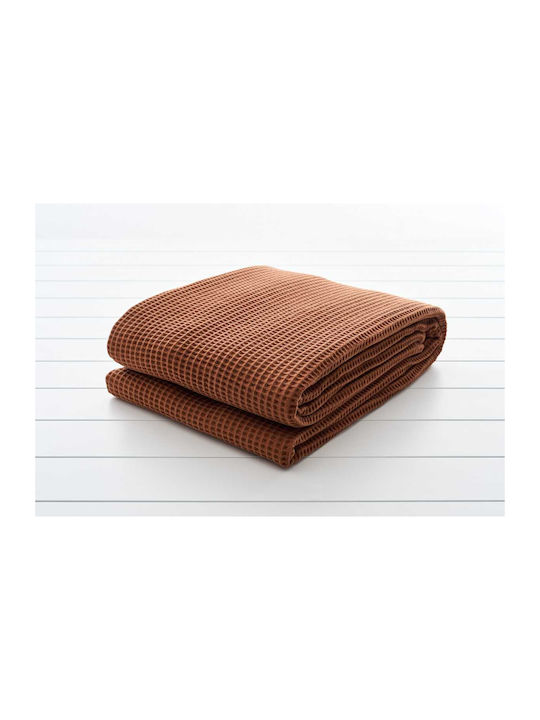 Emporeymata 1080 Piqué-Decke Terrakotta Größe 1080 Piqué 260x250 300g Terrakotta