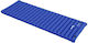 Saltea de Camping Gonflabilă cu Pompa Integrată Impermeabilă Plastic 190t Albastru 195x70x10 Cm
