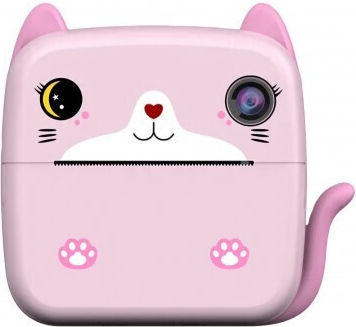 Portable Mini Printer A21 Cameră Foto pentru Copii 12MP cu Imprimare Termică Roz