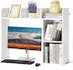 Vevor Desktop Bookshelf White Desktop Storage Organizer 2-tier Office Home