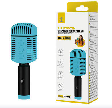 Moveteck Μικρόφωνο Karaoke Ασύρματο Μπλε