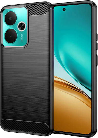 Techsuit Carbon Back Cover Silicone Black (Realme 14T)