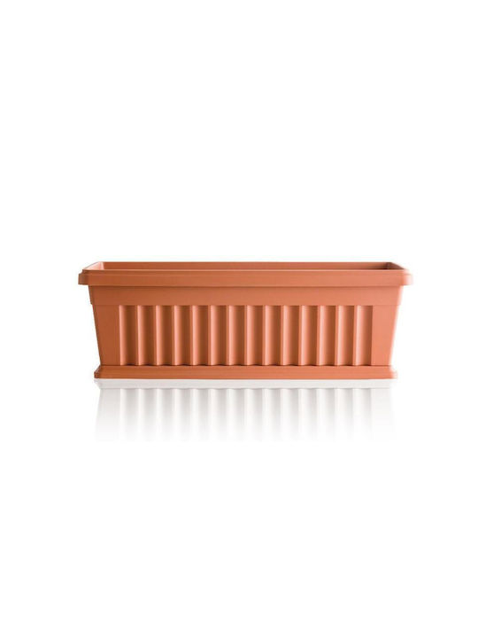 Bama Planter Box Plastic Light Terracotta 40x18.5x16.5cm.