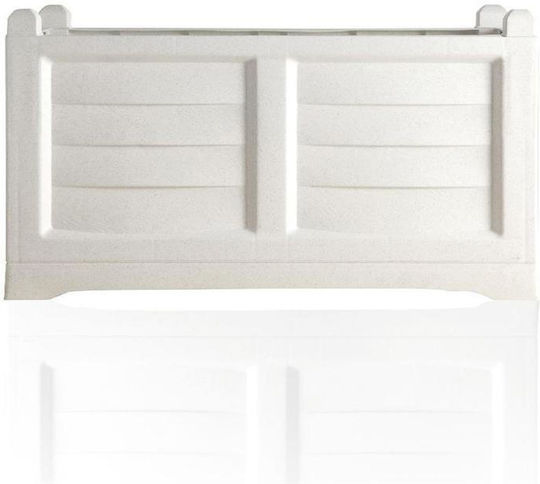 Bama Blumenkasten Metallisch White 80x43x42cm.