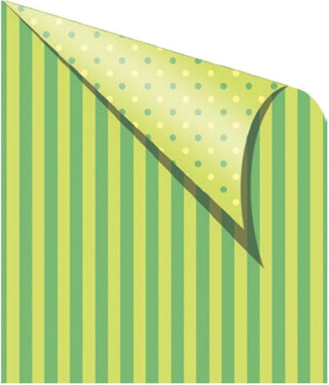 Carton cu buline și dungi, față-verso, 50x70 cm, 300 g, 50 verde