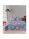 Kentia Agnes Σετ Κουβερλί Μονό από Πολυεστέρα Pink-ciel 160x220cm