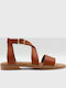 Women's Flat Sandals in Brown Color