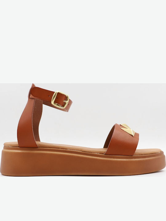 Gshoes Γυναικεία Σανδάλια Καφέ