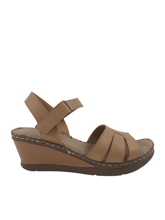 Damenplattformen Tabac Braun