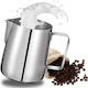 Cana din oțel inoxidabil pentru spumare lapte cu mâner Quasar Co. Cana pentru cappuccino cu cioc Bar Cana Barista 600 ml H 11 cm