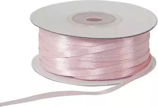 Pink Satin Ribbon 100yd Double-Sided Width 3mm