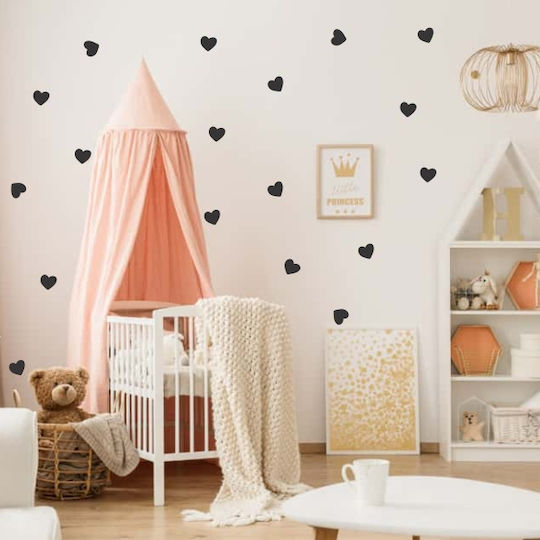 Wall Stickers For Nursery-kids Room Hearts Set Of 22pcs. - Light Blue