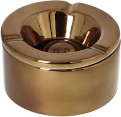 Ceramic Windproof Ashtray Gold 402008