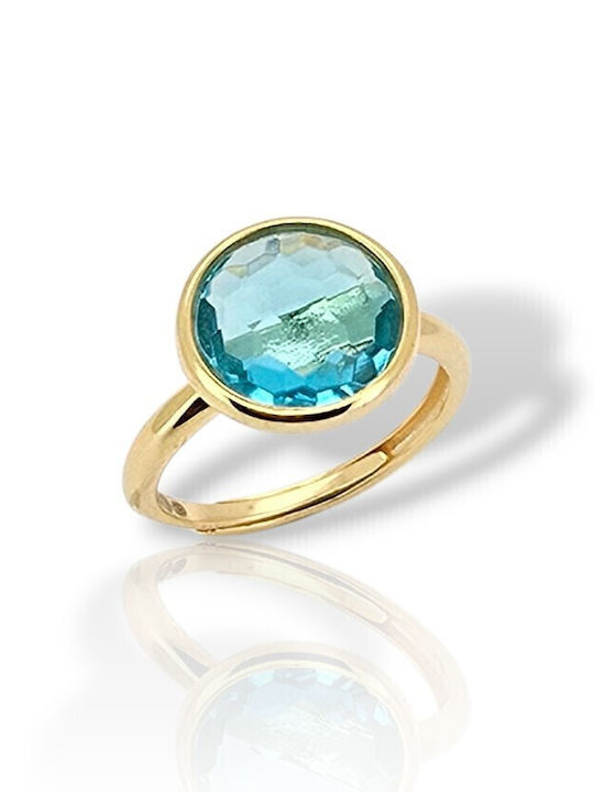 Mentzos Damen Ring aus Silber Vergoldet