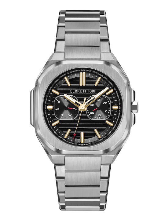 Men's Watch Battery with Silver Stainless Steel Bracelet