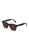 Retrosuperfuture Women’s Sunglasses with Black Horn-Rimmed Frame and Black Lens America-XYK