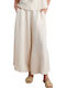 Women's Fabric Trousers Natural