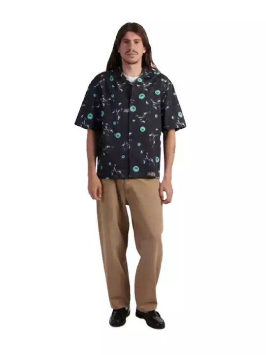 Pachinko Short-sleeved Cotton Shirt in Wide Line MULTICOLOR