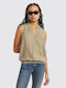 Women's Crop Top Sleeveless Blue